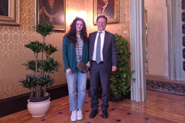 Clara GIarrusso with UNICT Rector Francesco Priolo