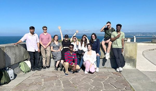 Group picture of the participants of the summer school, during an extra activity