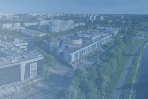 Panoramic view of Poznan city (Poland)