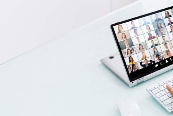 Stock image of an online meeting