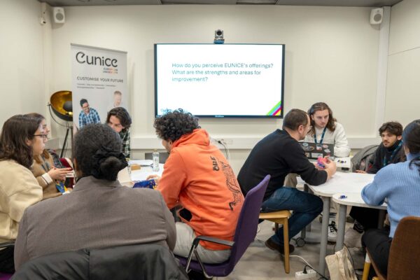 EUNICE Student Advisory Board meets in Vaasa (Finland) Group of students indoors