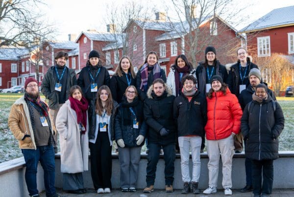 A group of students outside